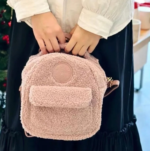 NWT Starbucks Pink 2 Way Crossbody Bag/ Backpack - Picture 3 of 8